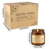 Bougie citron ECLHTLNY en verre marron, parfum frais pour cuisine et salon.