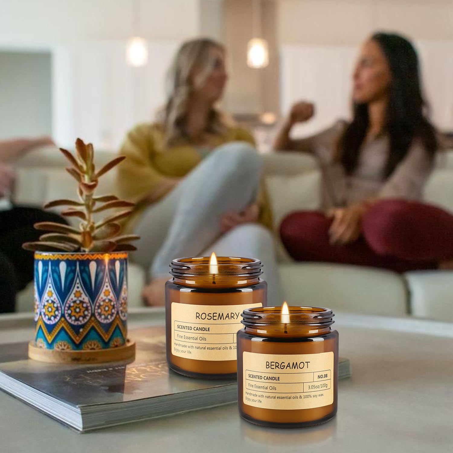 Bougie longue durée ECLHTLNY, idéale pour soirées et temps libre.