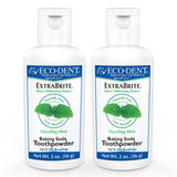 Eco-Dent ExtraBrite poudre dentifrice bicarbonate sur brosse pour brossage efficace