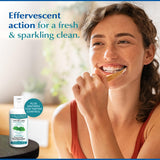 Eco-Dent TartarGuard poudre, sachet rinçage quotidien inclus pour déplacement.
