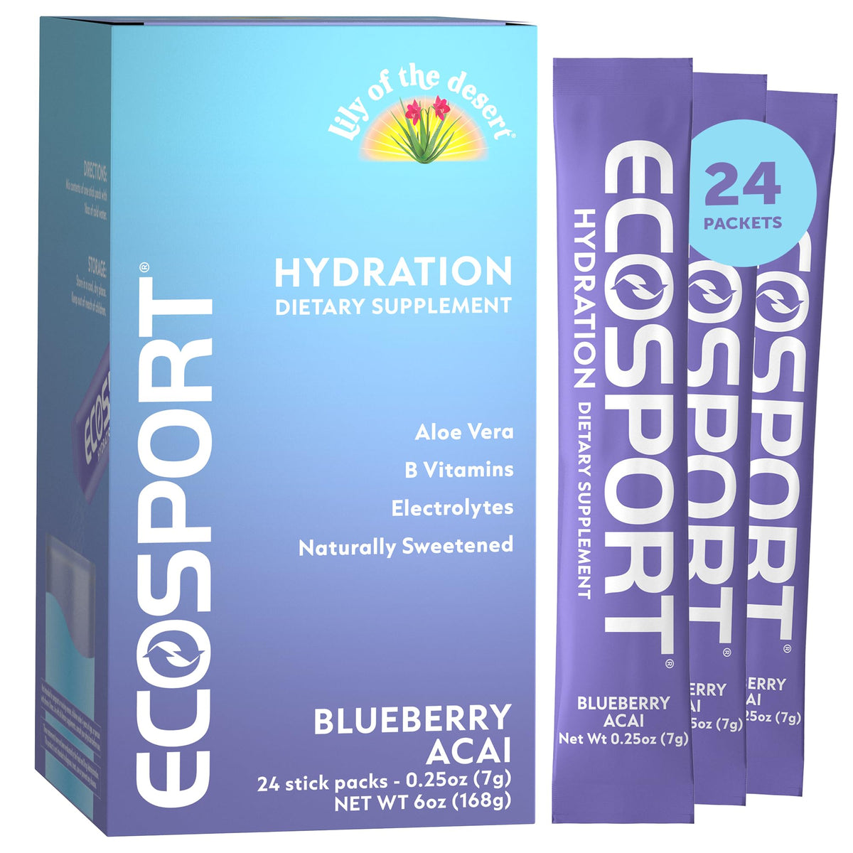 EcoDrink EcoSport sachet d'hydratation prêt à mélanger après l'effort.