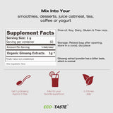 Préparation smoothie avec la poudre de ginseng ECO-TASTE Panax rouge.
