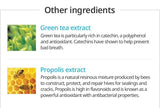 Extrait de thé vert dans le dentifrice ECOAND Propolis pour un goût doux.