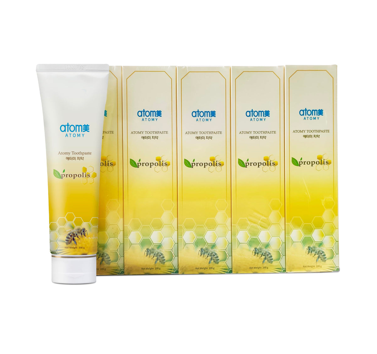 ECOAND Atomy Propolis dentifrice — emballage élégant pour une routine bucco-dentaire.