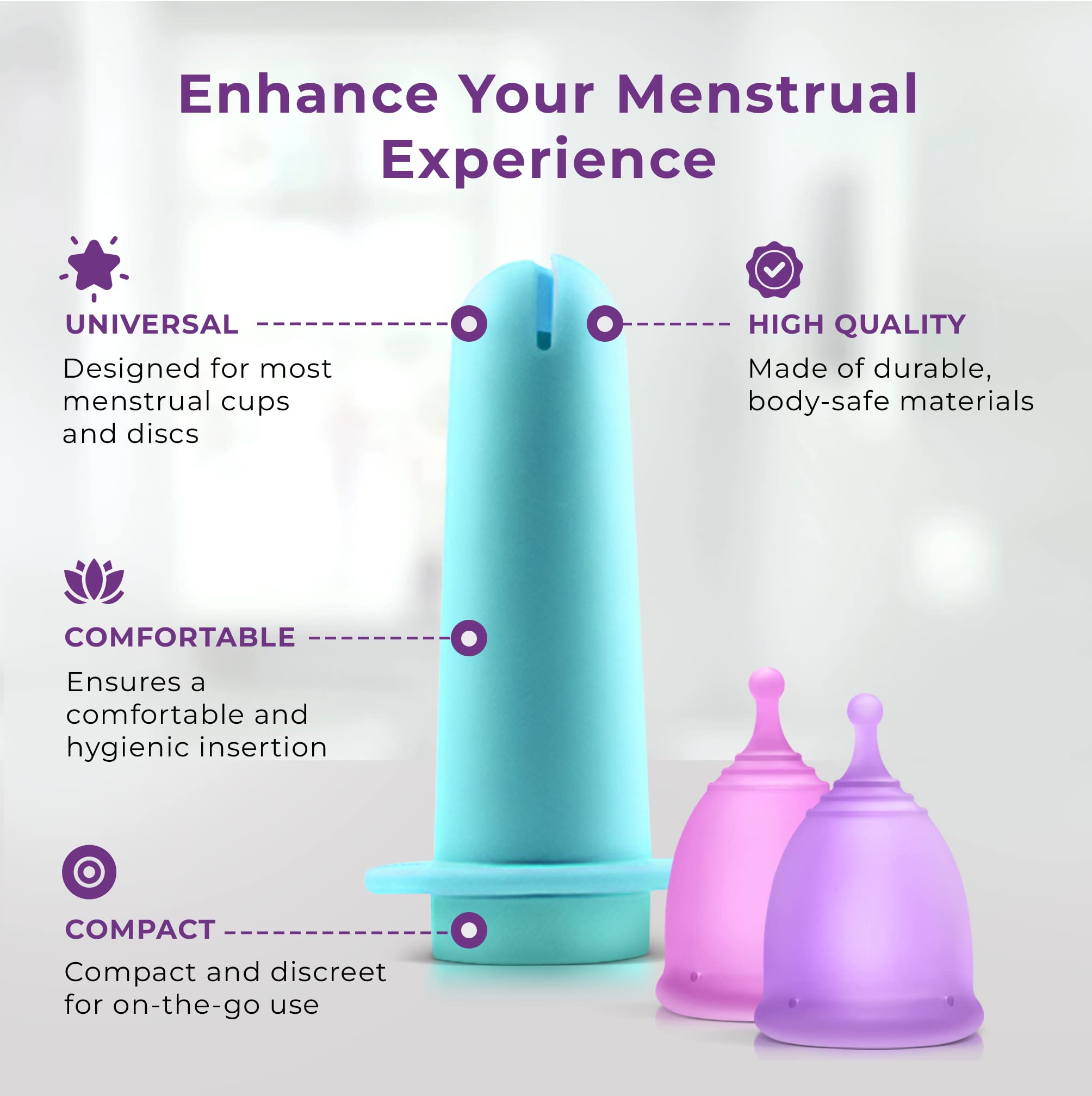 EcoBlossom applicateur coupe menstruelle – confort optimal grâce à sa flexibilité.