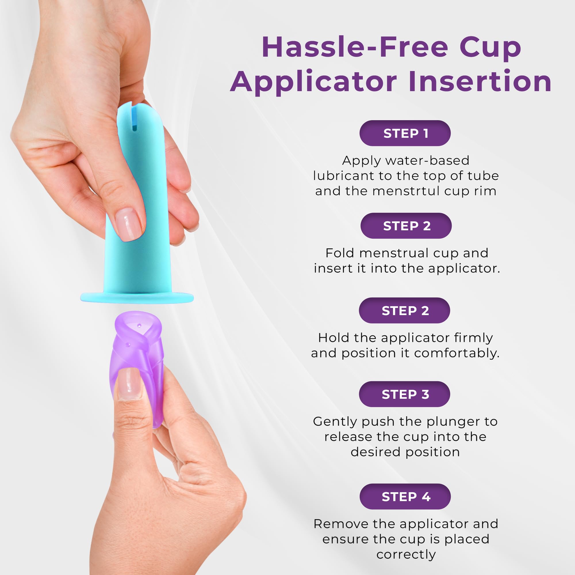 EcoBlossom applicateur coupe menstruelle – utilisation hygiénique et sûre.