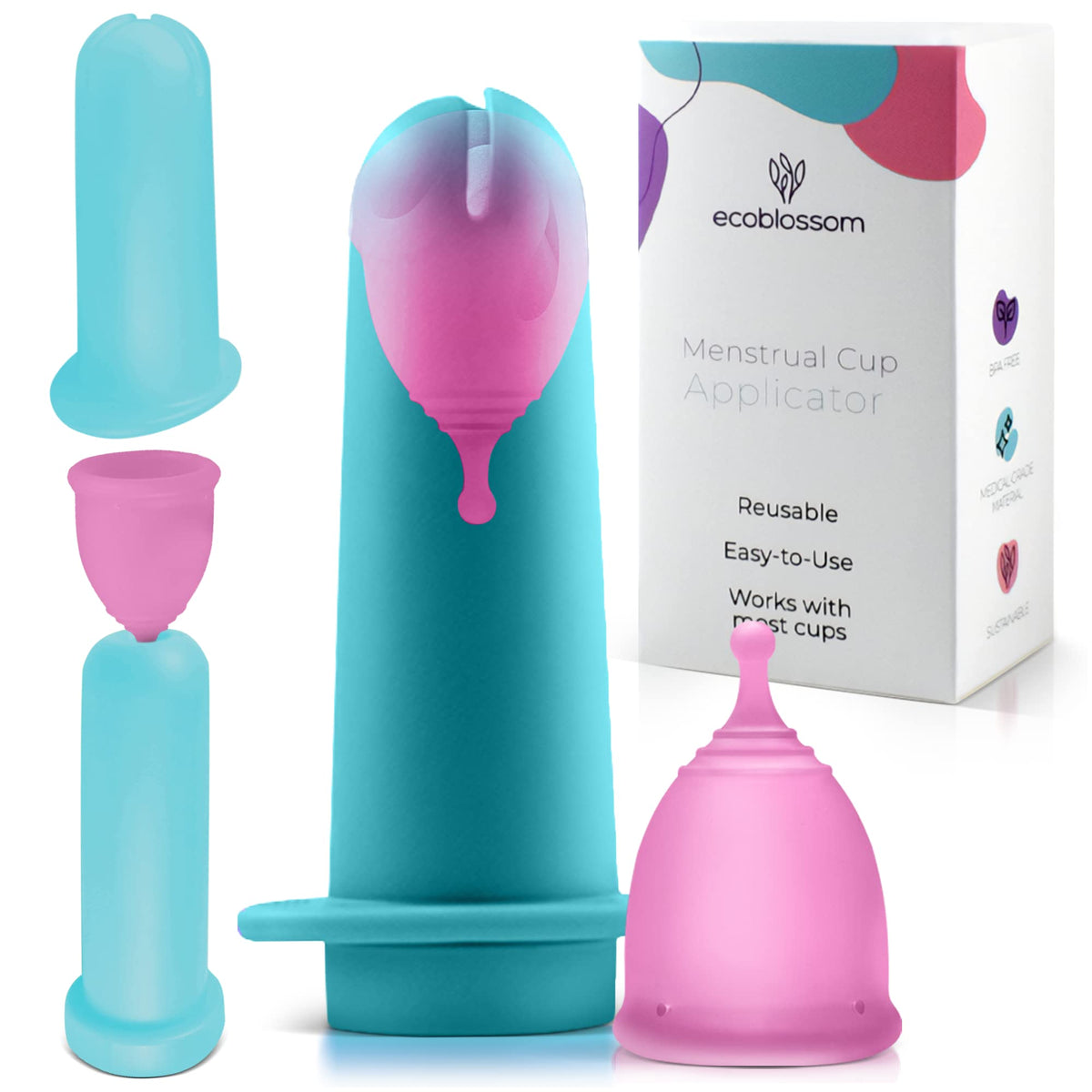 EcoBlossom applicateur coupe menstruelle – insertion-douce et pratique.