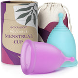 EcoBlossom coupe menstruelle emballage prêt à l'emploi et durable.