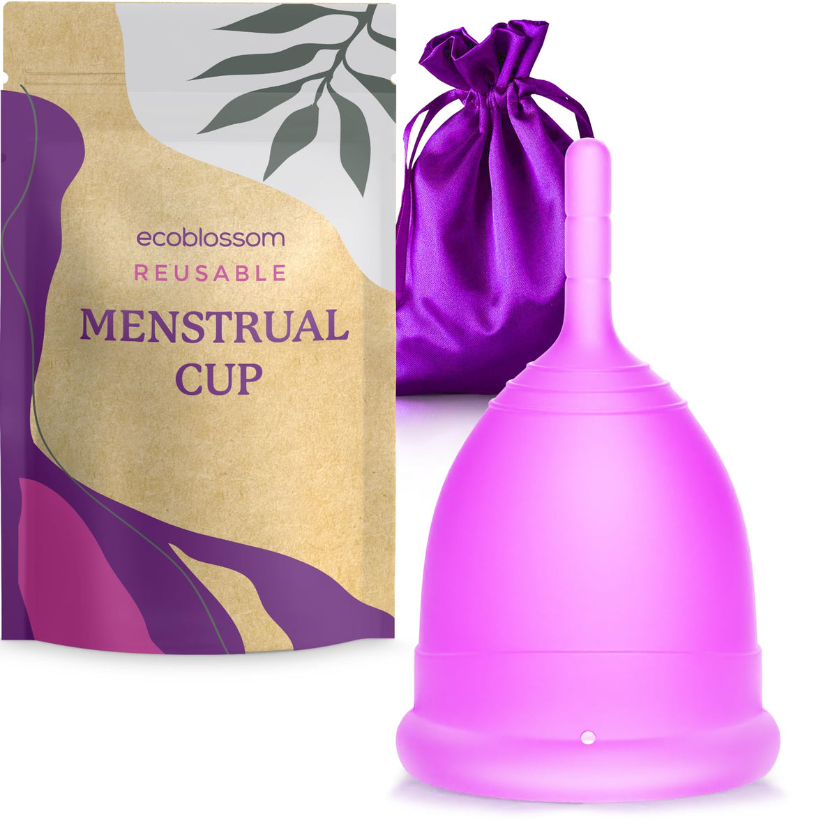 EcoBlossom Coupe menstruelle — emballage prêt à tester une solution réutilisable