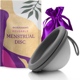 EcoBlossom disque menstruel noir – insertion facile et confort immédiat.