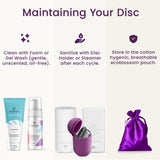 EcoBlossom disque menstruel noir – silicone médical sûr et hypoallergénique.
