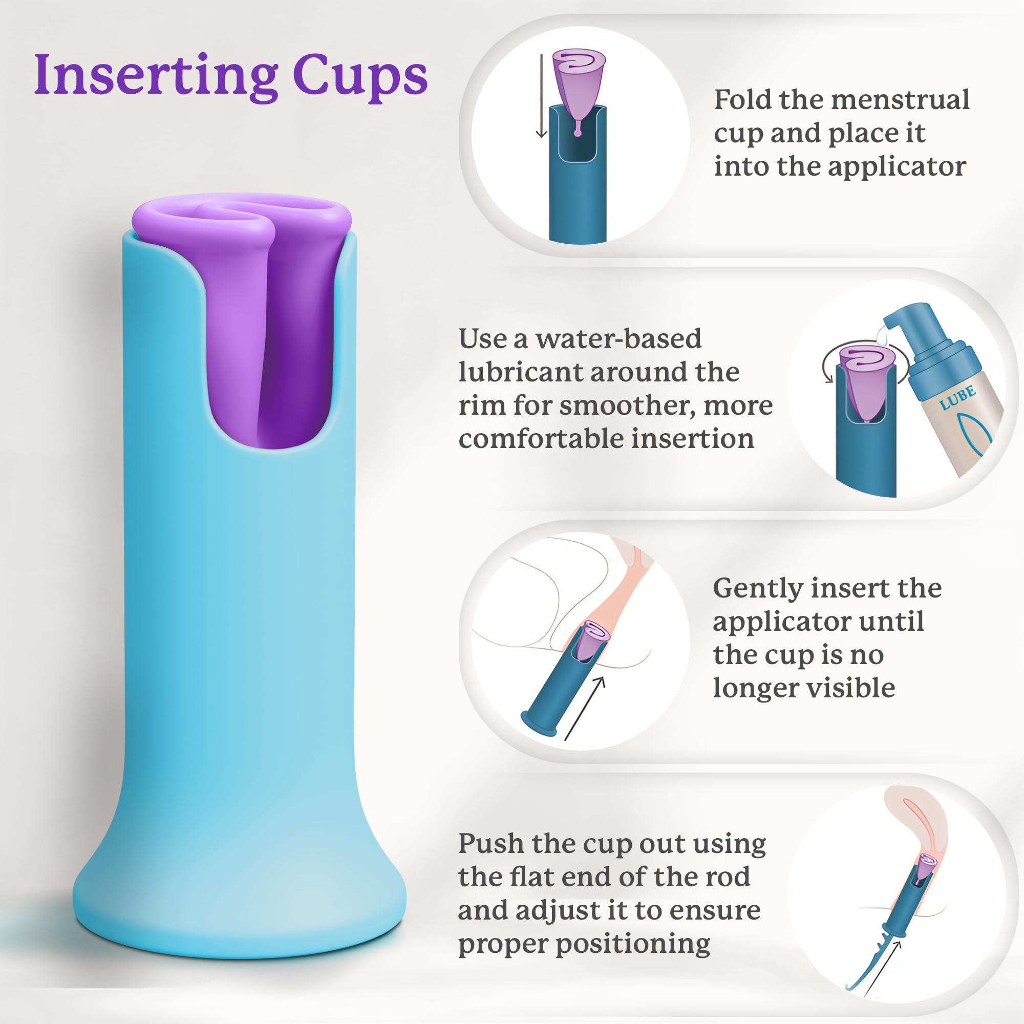 EcoBlossom étui de stockage pour coupe menstruelle, accès rapide.