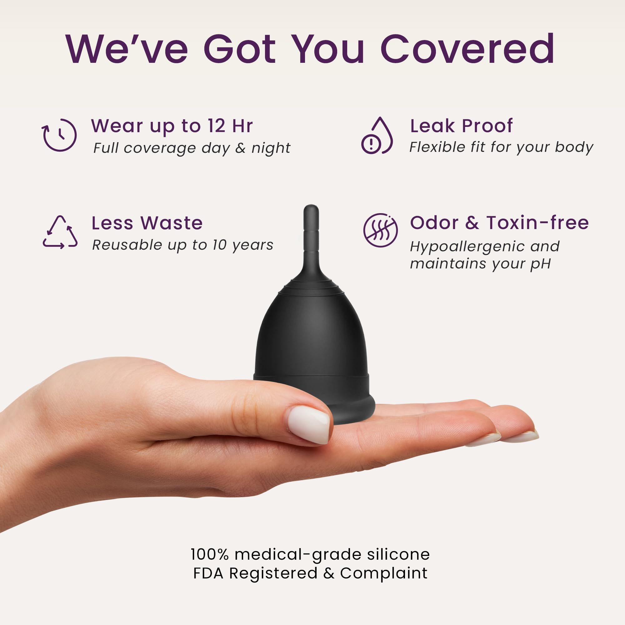 EcoBlossom coupe avec bord renforcé pour une protection anti-fuites durable