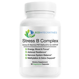 EcoIntegratives Stress B Complex – bouteille avec capsules faciles à prendre pour énergie soutenue.