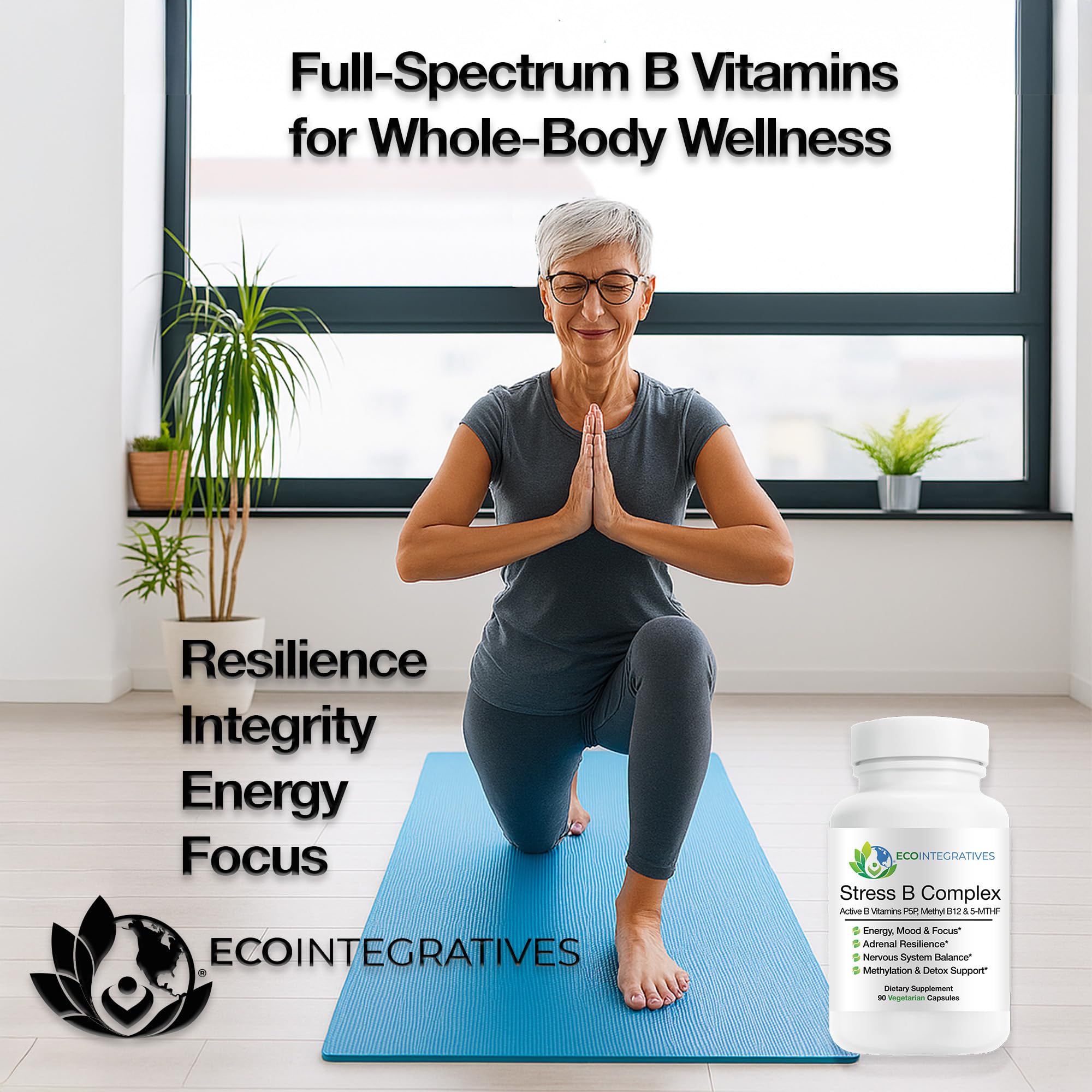 EcoIntegratives Stress B Complex – capsules pratiques pour concentration et calme.