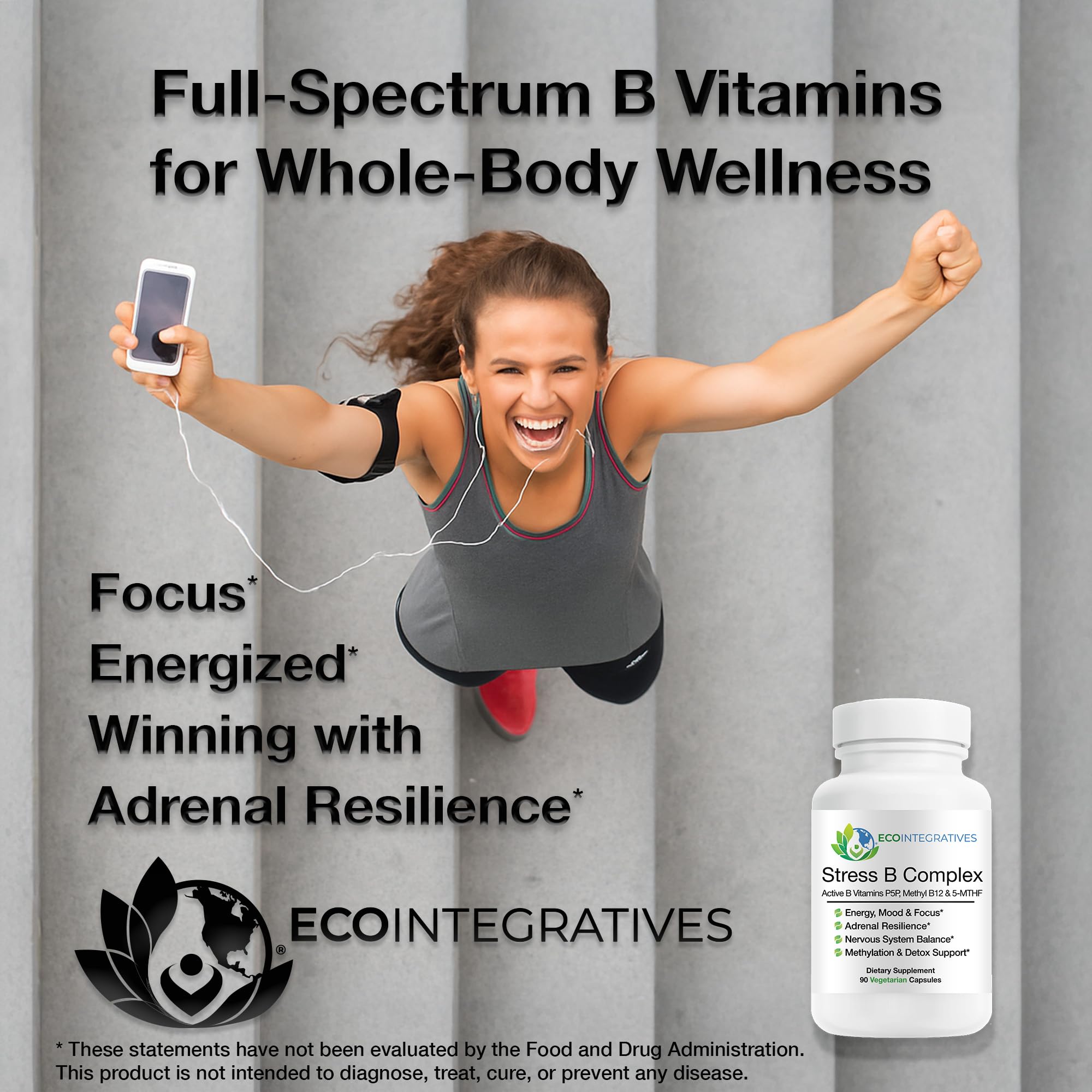EcoIntegratives Stress B Complex – informations sur les ingrédients et les cofacteurs.