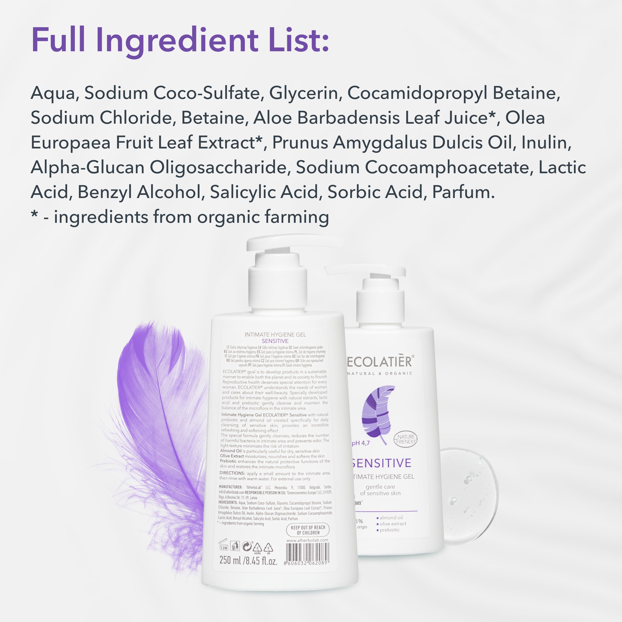 ECOLATIÈR usage-quotidien: usage quotidien sans parfum artificiel pour peaux sensibles.