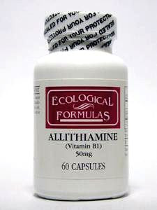 Ecological Formulas Allithiamine 50 mg, gélules pour un soutien énergétique possible.