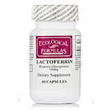 Ecological Formulas Lactoferrine 100 mg – flacon montrant un soutien potentiel à la flore intestinale