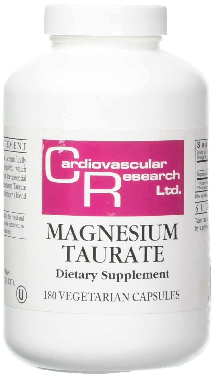 Ecological Formulas Magnésium Taurate en capsule 125 mg, soutien potentiel au quotidien.
