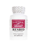 Ecological Formulas Resbid 500 mg, bouteille de capsules, complément potentiellement tolérable par les personnes sensibles