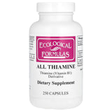 Ecological Formulas Thiamine Totale – bouteille, complément pratique pour le quotidien