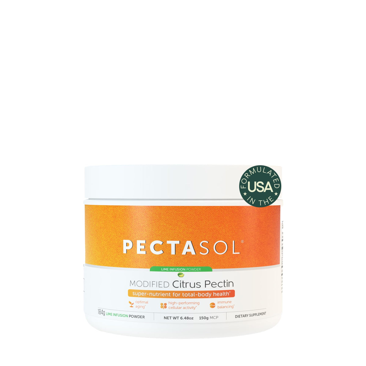 EcoNugenics PectaSol poudre citron vert, soutien potentiel à la santé cellulaire