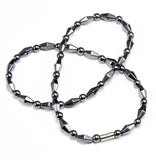 Ecooon hematite collier magnétique, perles 6mm, vue de face, style discret