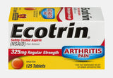 Ecotrin 325 mg enterique dans le flacon, facilité de prise et protection de l’estomac.