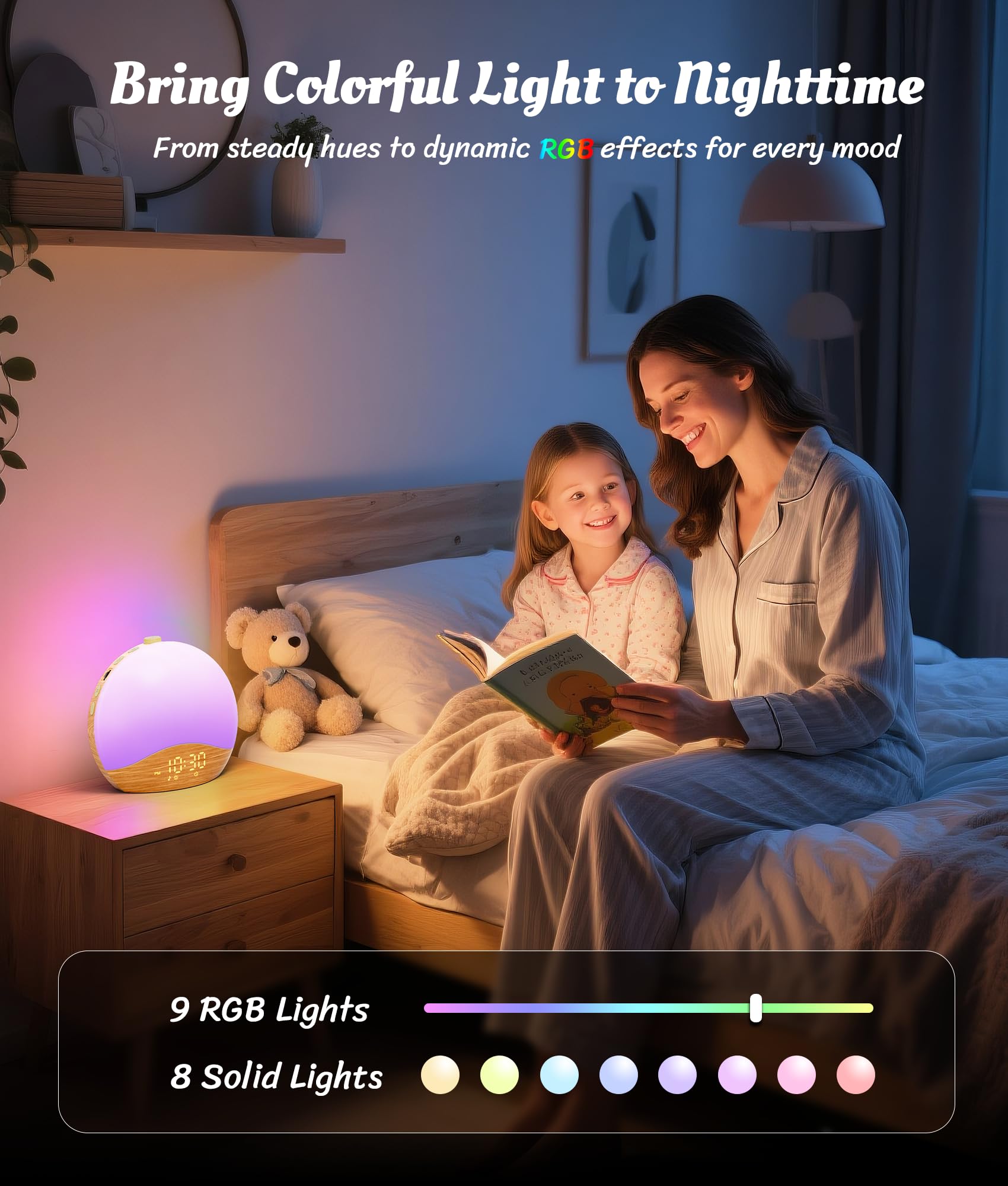 Ecozy boutons arrières lumineux pour régler rapidement la nuit.