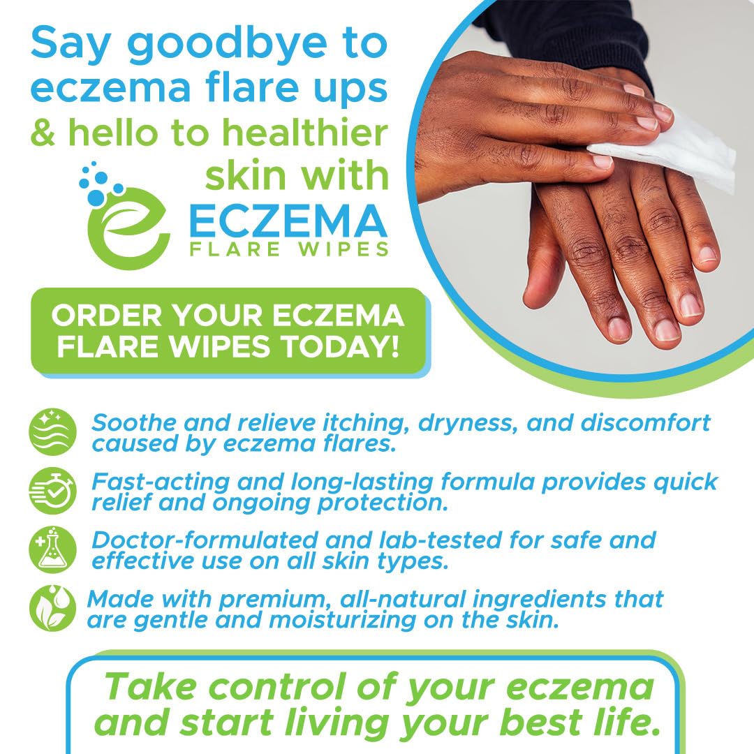 Texture douce des lingettes Eczema Flare Wipes pour calmer les démangeaisons