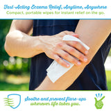 Utilisation quotidienne pratique des Eczema Flare Wipes en déplacement