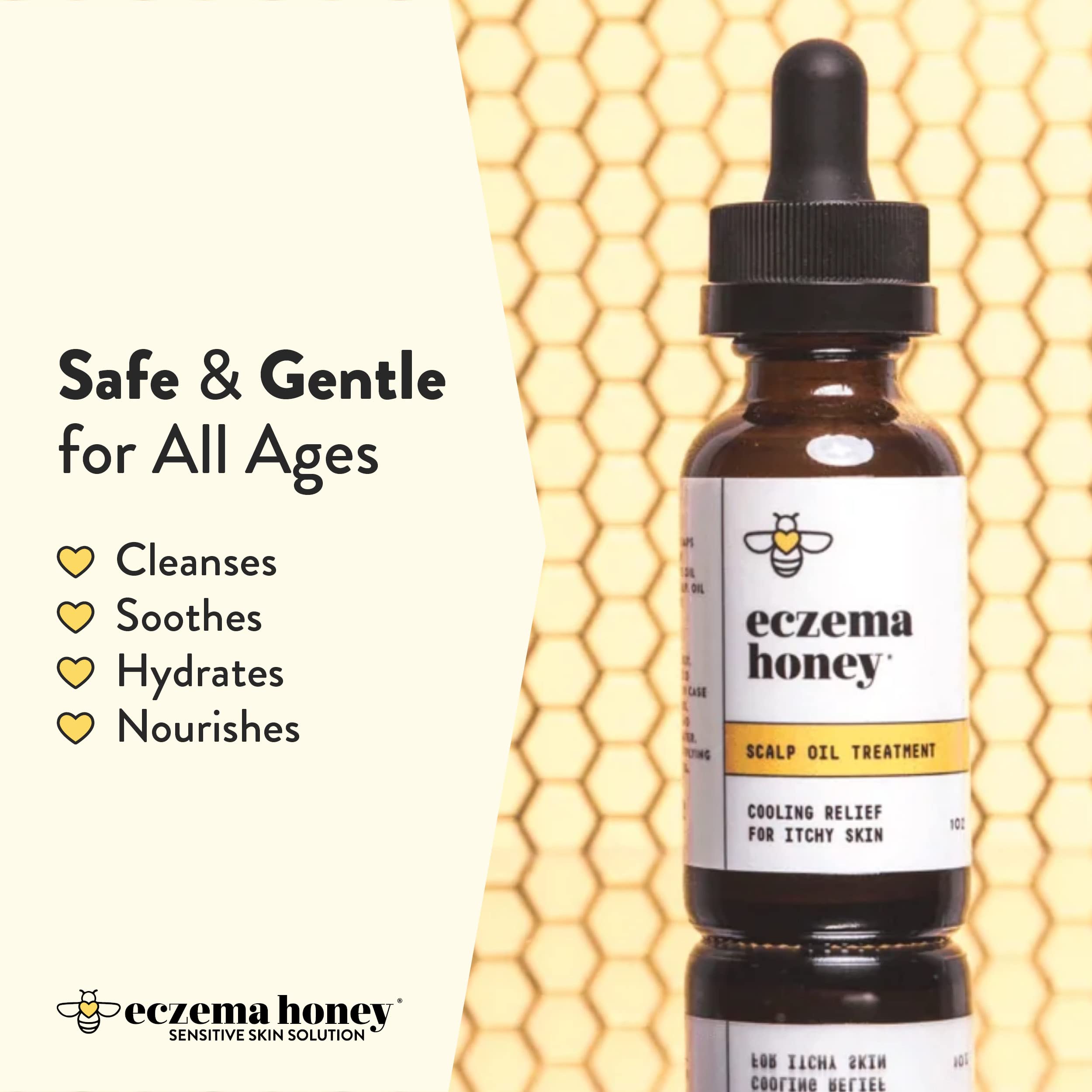 ECZEMA HONEY — ingrédients naturels arbre-a-the et jojoba pour nourrir.
