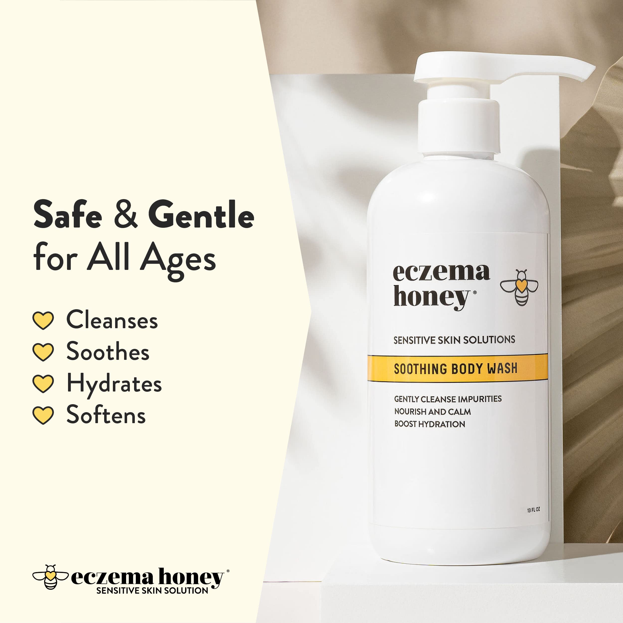 ECZEMA HONEY: Texture à l’avoine colloïdale apaise les irritations.