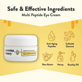 Texture riche de la crème contour des yeux Eczema Honey, apaise peau sèche