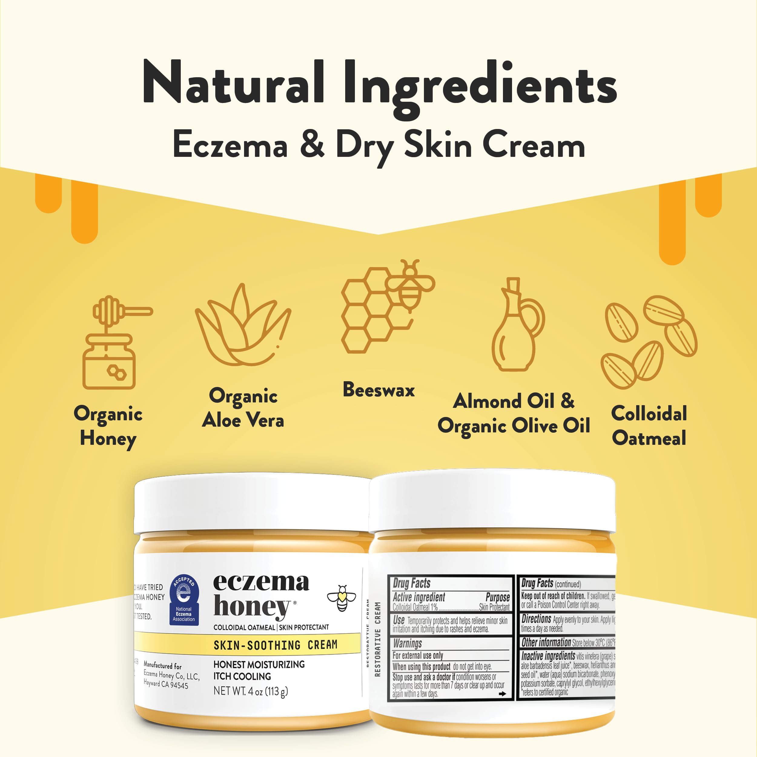 ECZEMA HONEY - crème corporelle, hydratation durable lors de l’eczéma.