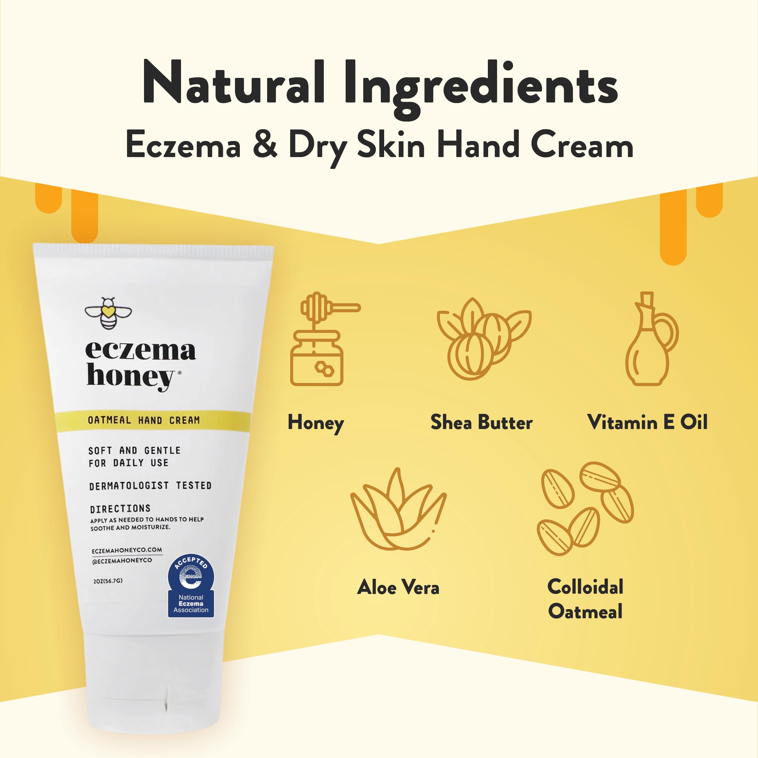 ECZEMA HONEY Crème mains - application sur les mains, douceur et hydratation