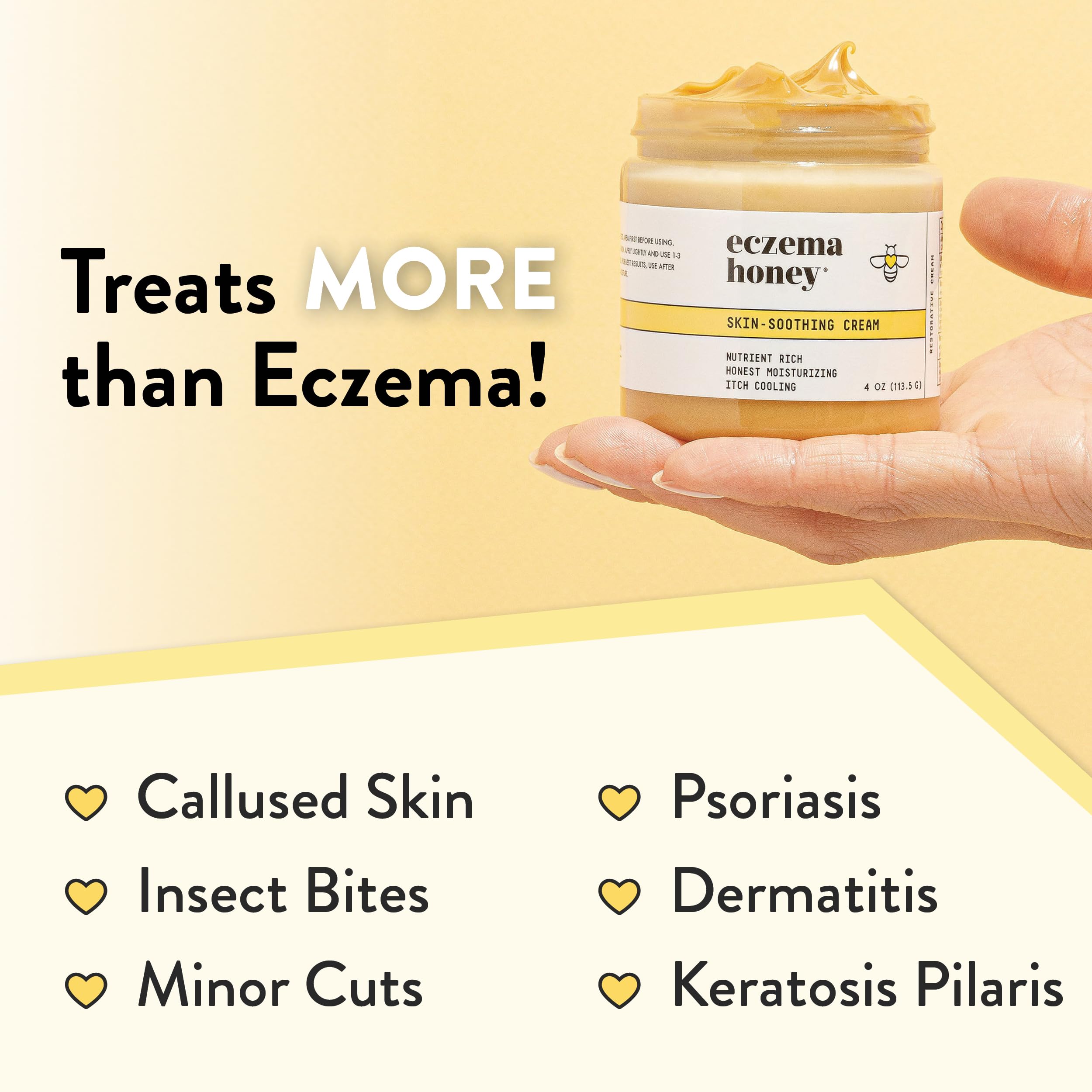 ECZEMA HONEY - ingrédients clés: miel biologique et cire d’abeille pour nourrir la peau.