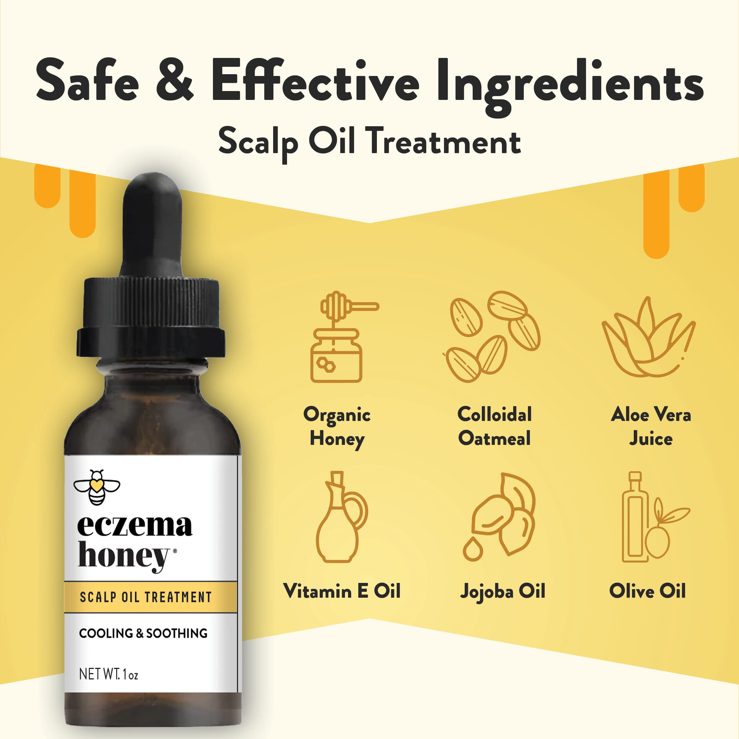 ECZEMA HONEY — massage du cuir chevelu pour soulager les démangeaisons.