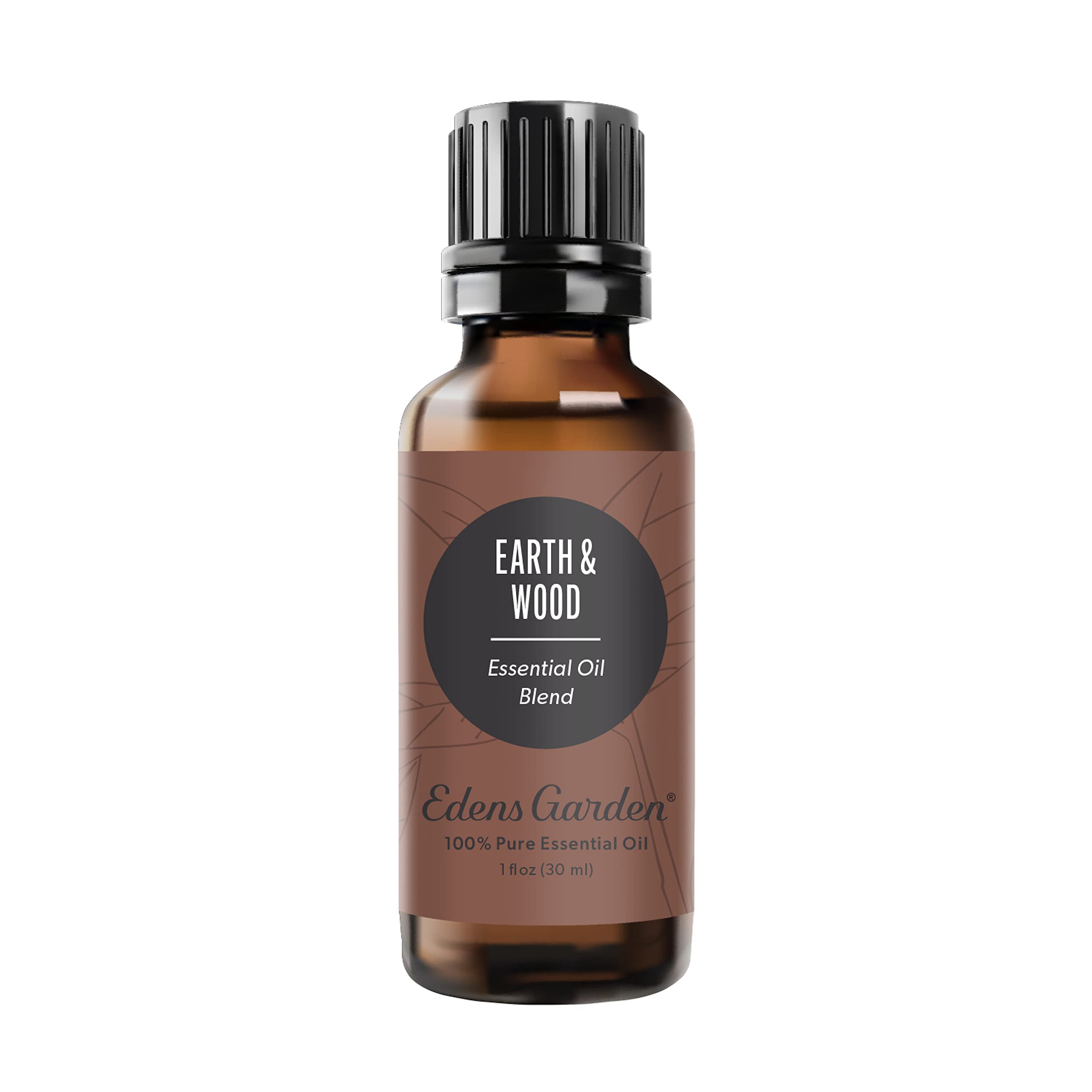 Edens Garden Earth & Wood : bouteille d’huile, arôme bois frais, idéal pour diffusion quotidienne.