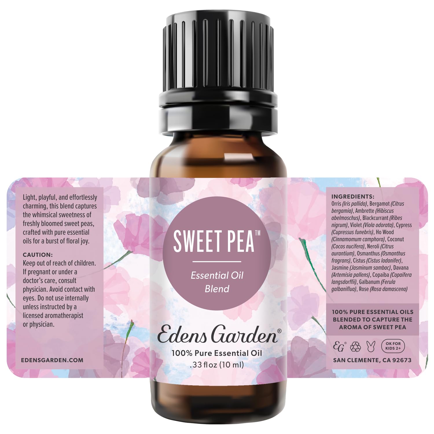 Edens Garden Sweet Pea – huiles essentielles pures pour usage polyvalent.