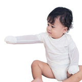 Edenswear mitaines résille zinc portées par enfant, confort quotidien.