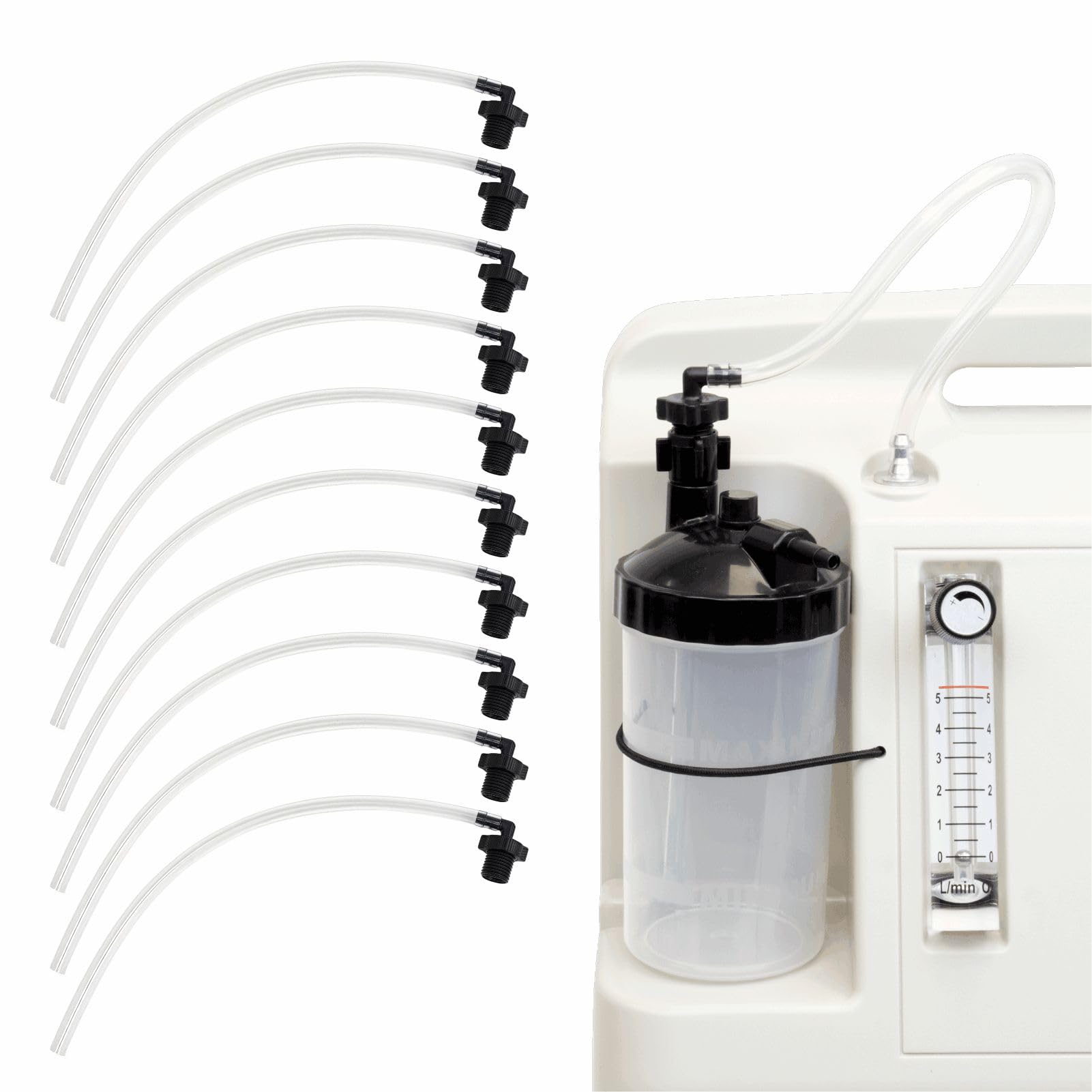 EDWERD connecteur droit pour humidificateur d’oxygène, facile à visser.