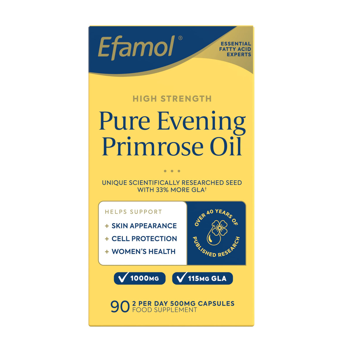 Efamol huile d'onagre 1000 mg – bouteille prête pour votre routine bien-être