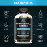 Boîte Ashwagandha Gummies d’Effective Nutra et gélules dans le pot.