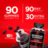 Effective Nutra Berberine Gummies, cannelle de Ceylan en vedette pour le goût naturel.