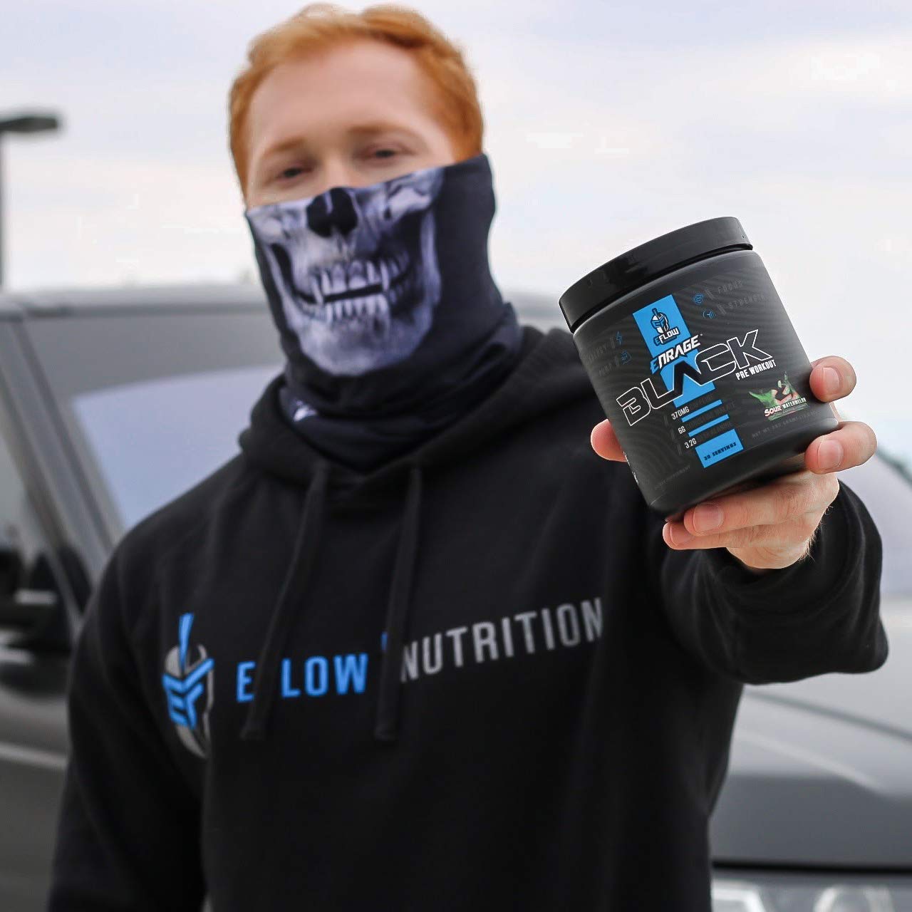 eFlow Nutrition Enrage Black pompe musculaire pendant l'entraînement intense