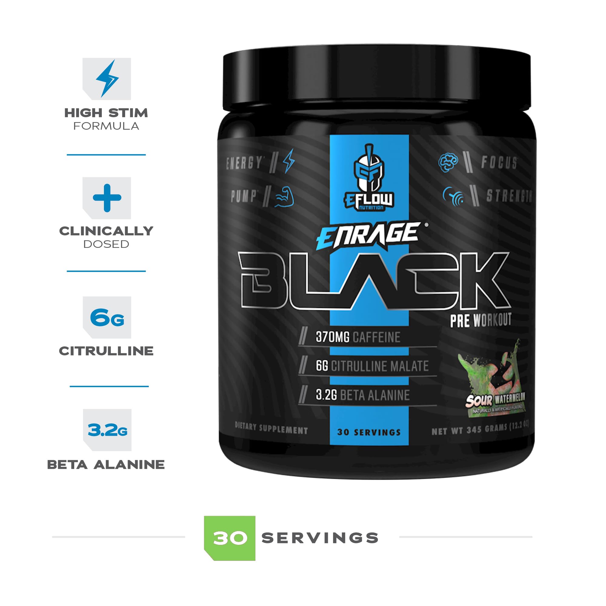 eFlow Nutrition Enrage Black sel Himalayen rose - hydratation et soutien électrolytique