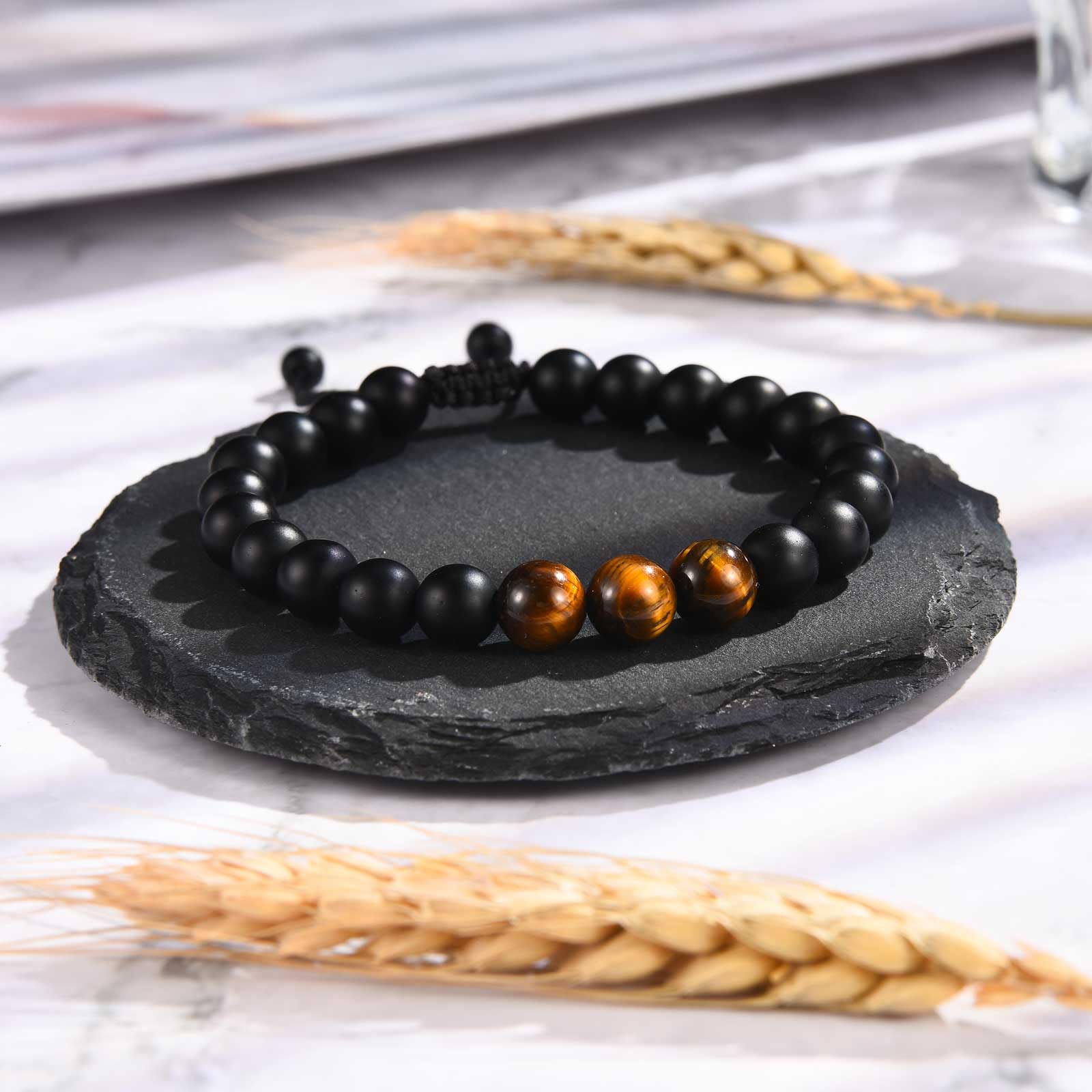 Bracelet EFVISD œil de tigre, offre protection et énergie positive