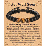 Bracelet EFVISD rétablissement en agate noire, apporte calme et motivation